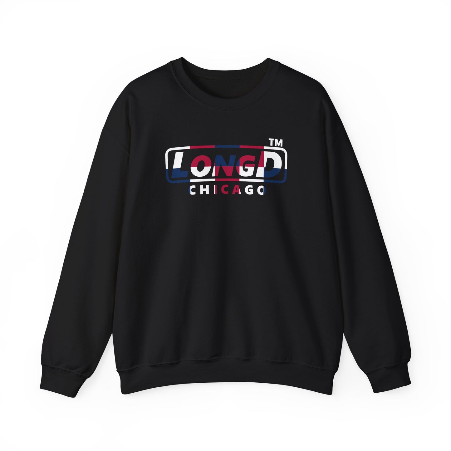 LongD positive 2x5 Chicago logo crewneck sweatshirt (patriotic colors)