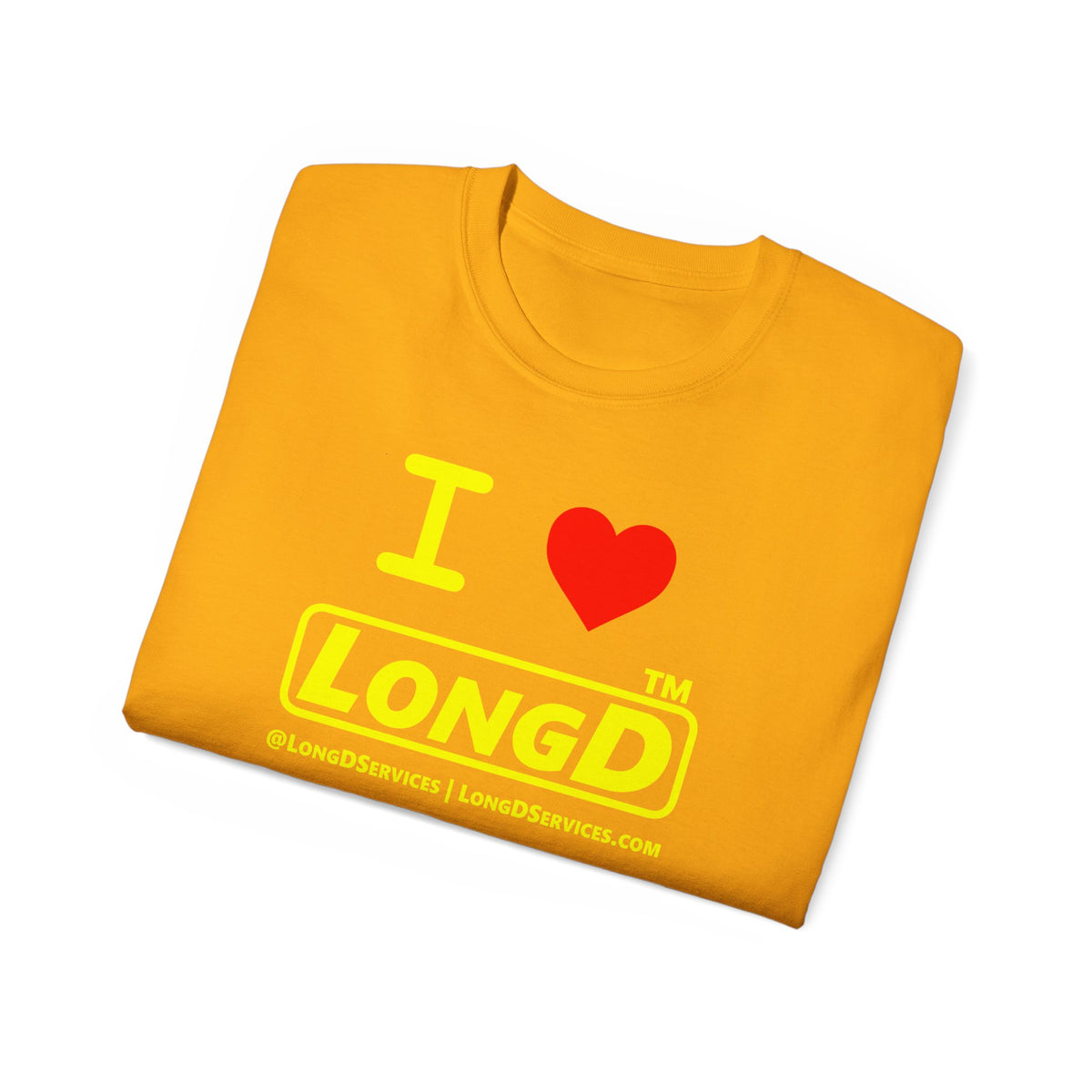 I Luv LongD Tag-domain positive alternate basic logo cotton tee