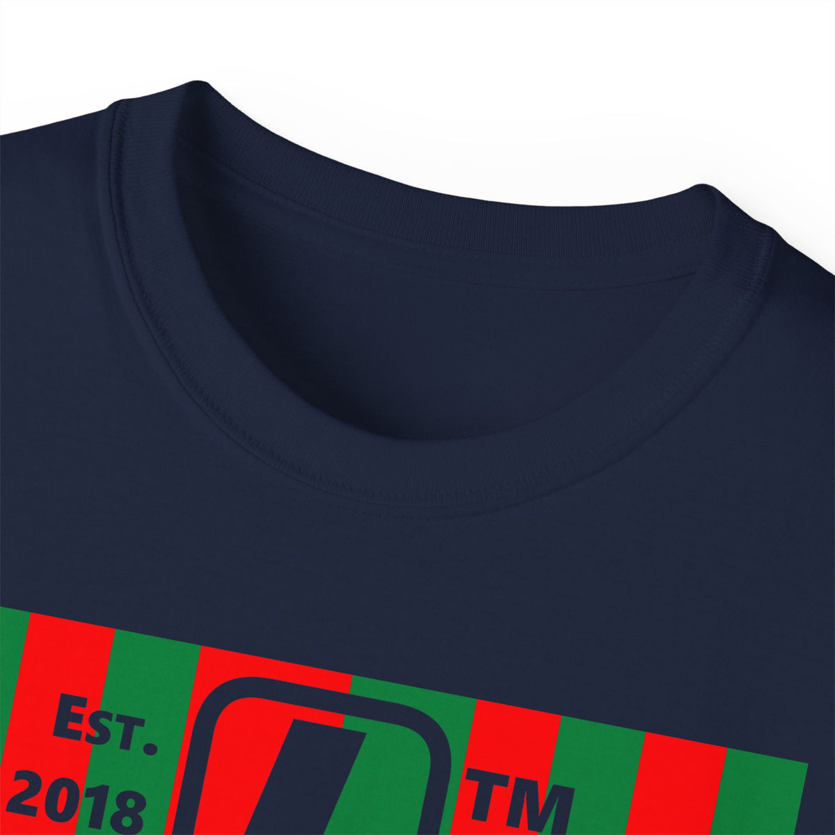 LongD Hyde Park negative upright tiled logo (Xmas colors) cotton tee