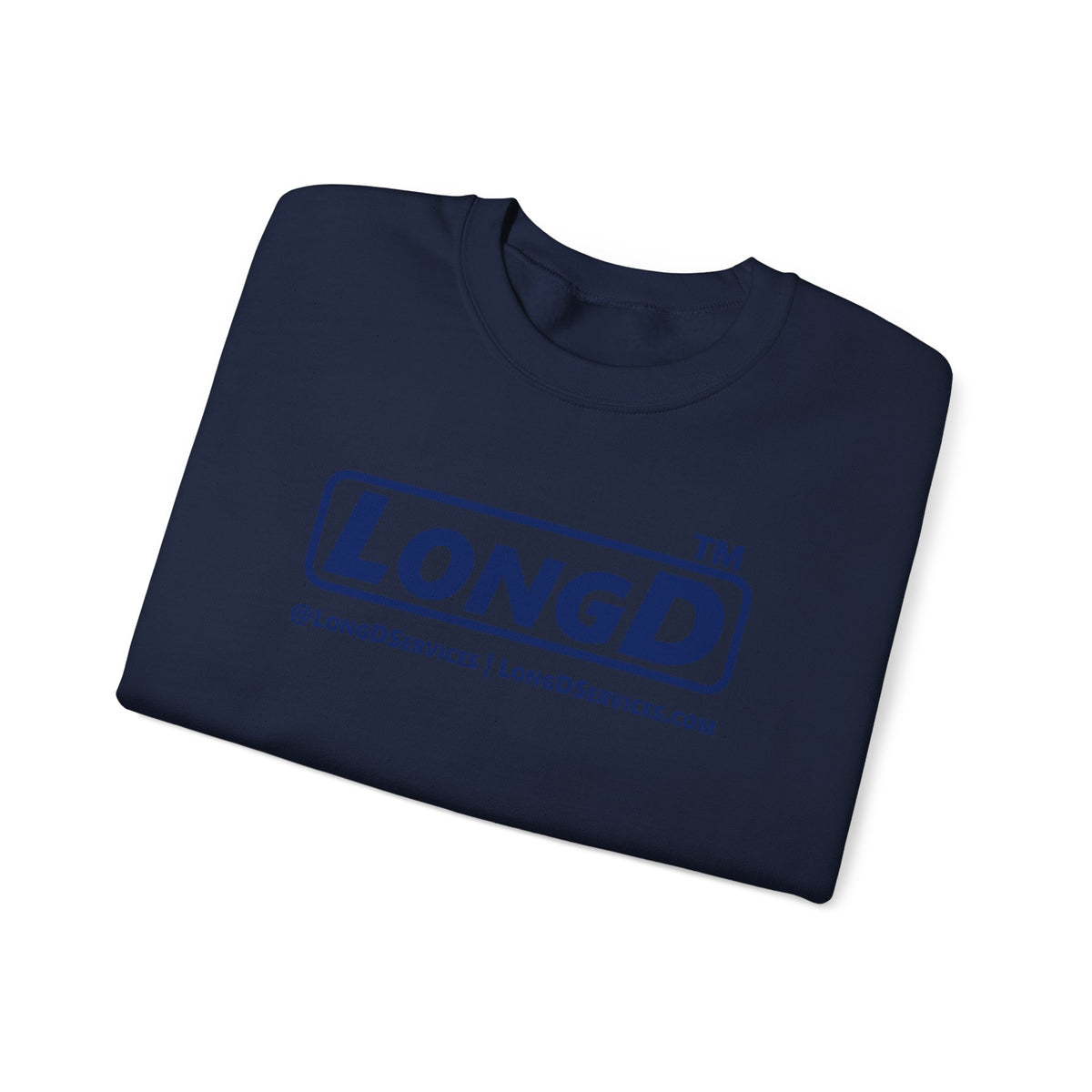 LongD Tag-domain positive official basic logo crewneck sweatshirt