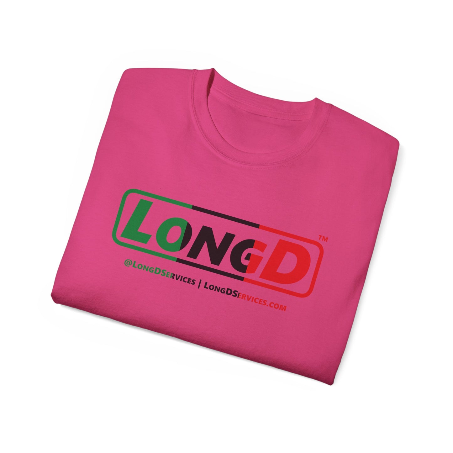 LongD® Logo Cotton Tee Juneteenth positive thirds text