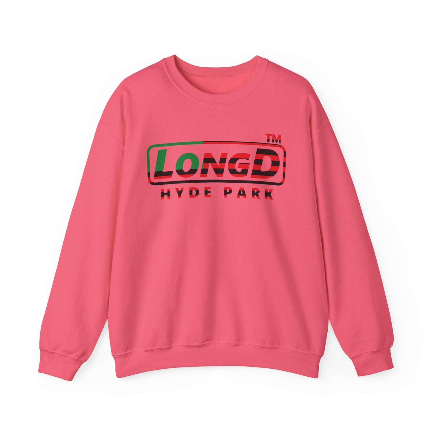 LongD positive flag Hyde Park logo crewneck sweatshirt (Juneteenth colors)