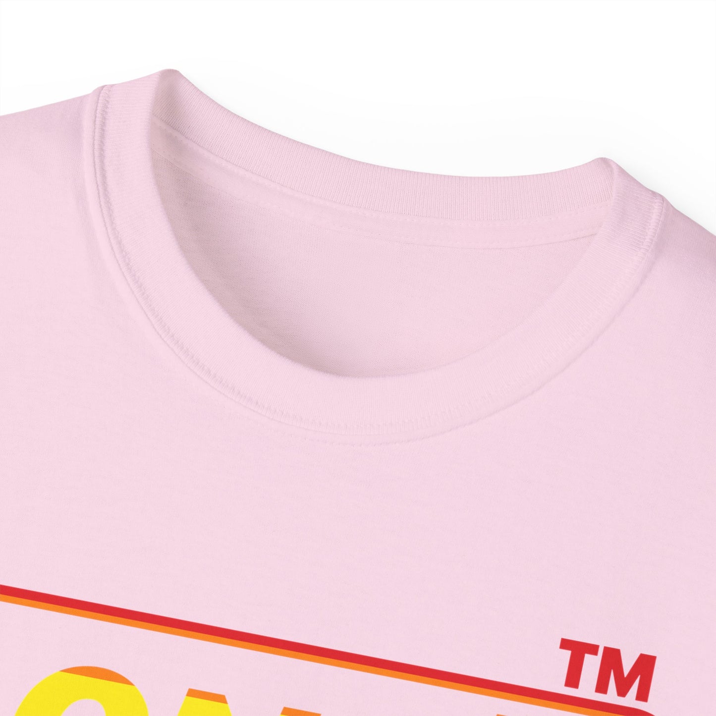 LongD positive vertical striped front-back Hyde Park logo cotton tee (Pride colors)