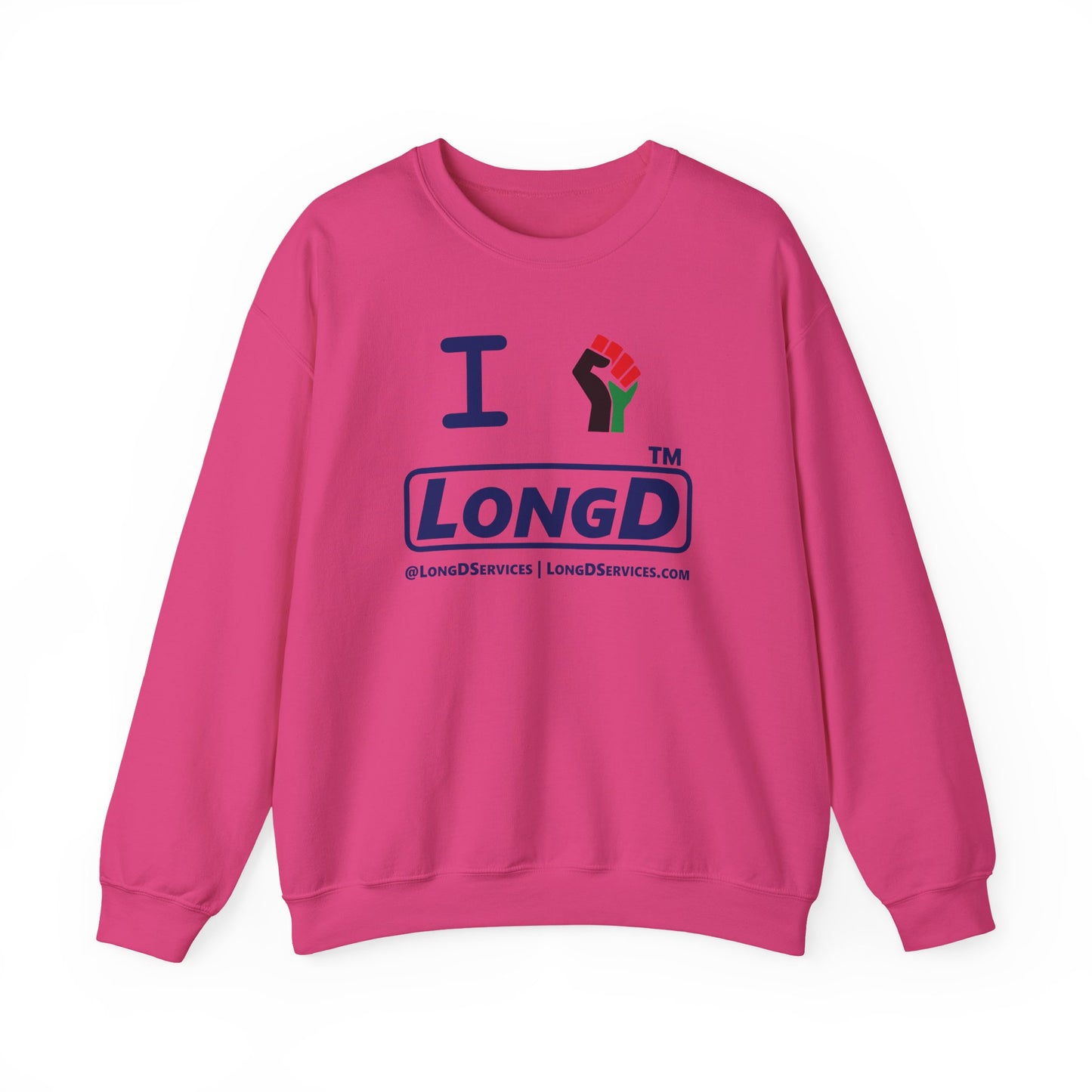 I fist LongD official basic tag-domain logo crewneck sweatshirt