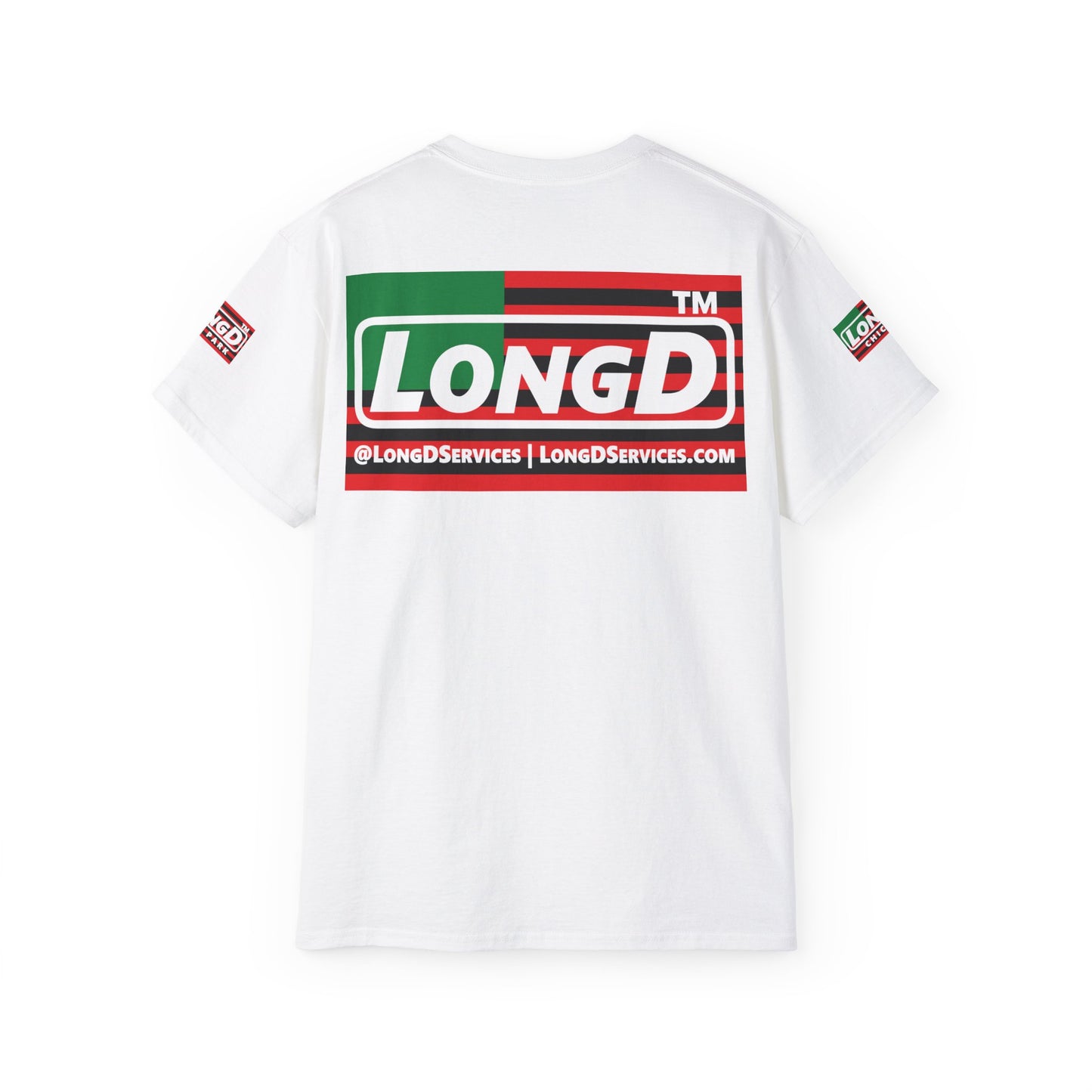 I fist LongD negative flag tag logo 4-print cotton tee