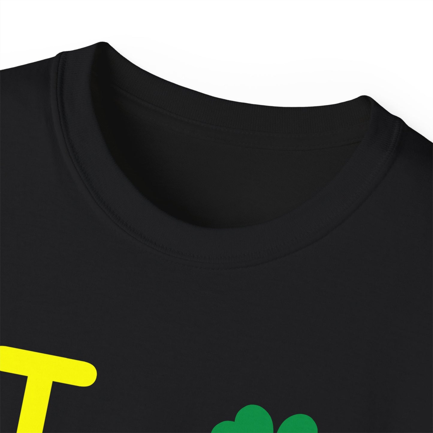I Clover LongD® Logo Cotton Tee (St. Patrick's Day -Yellow with 4-leaf clover)