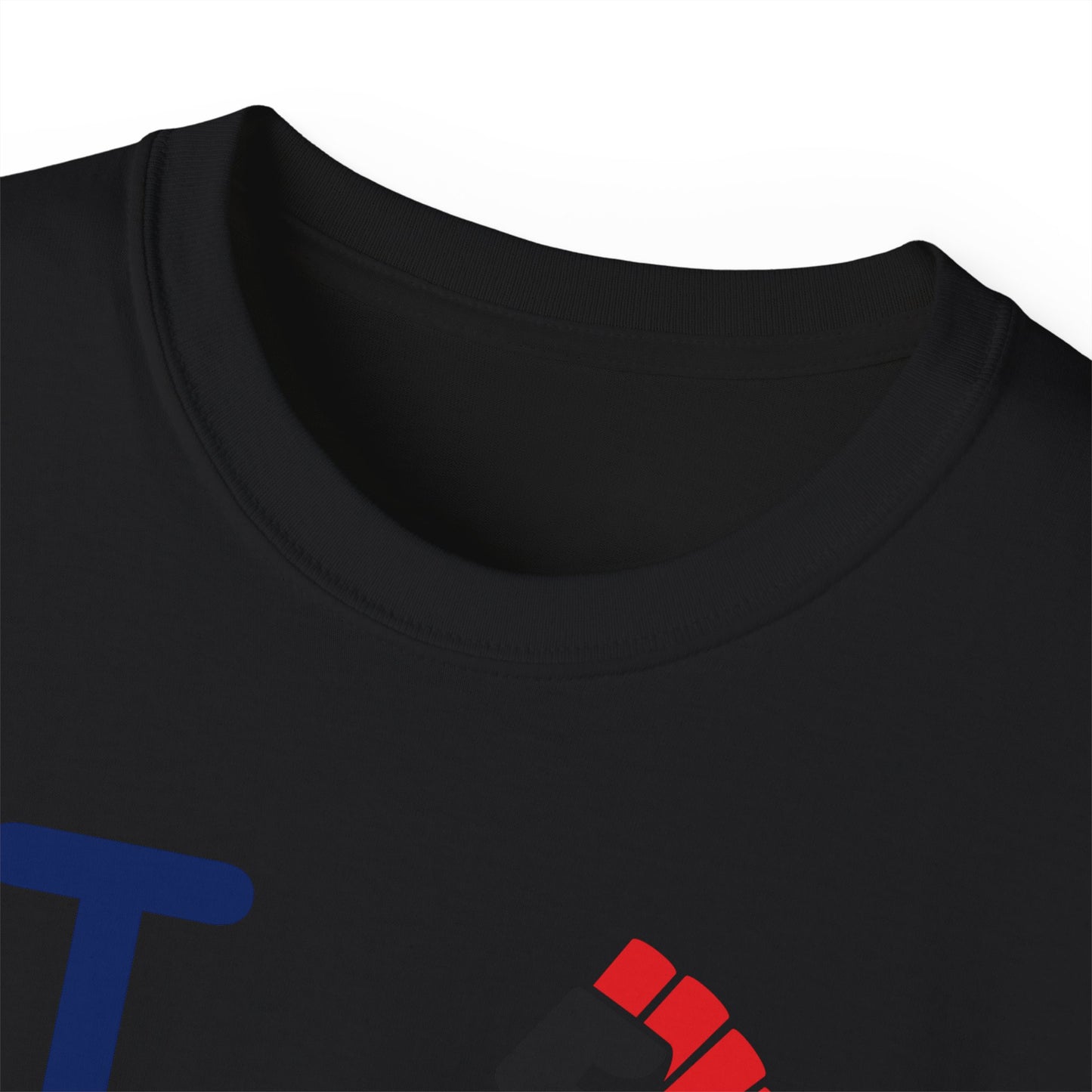 I fist LongD official Chicago logo cotton tee with multicolored fist