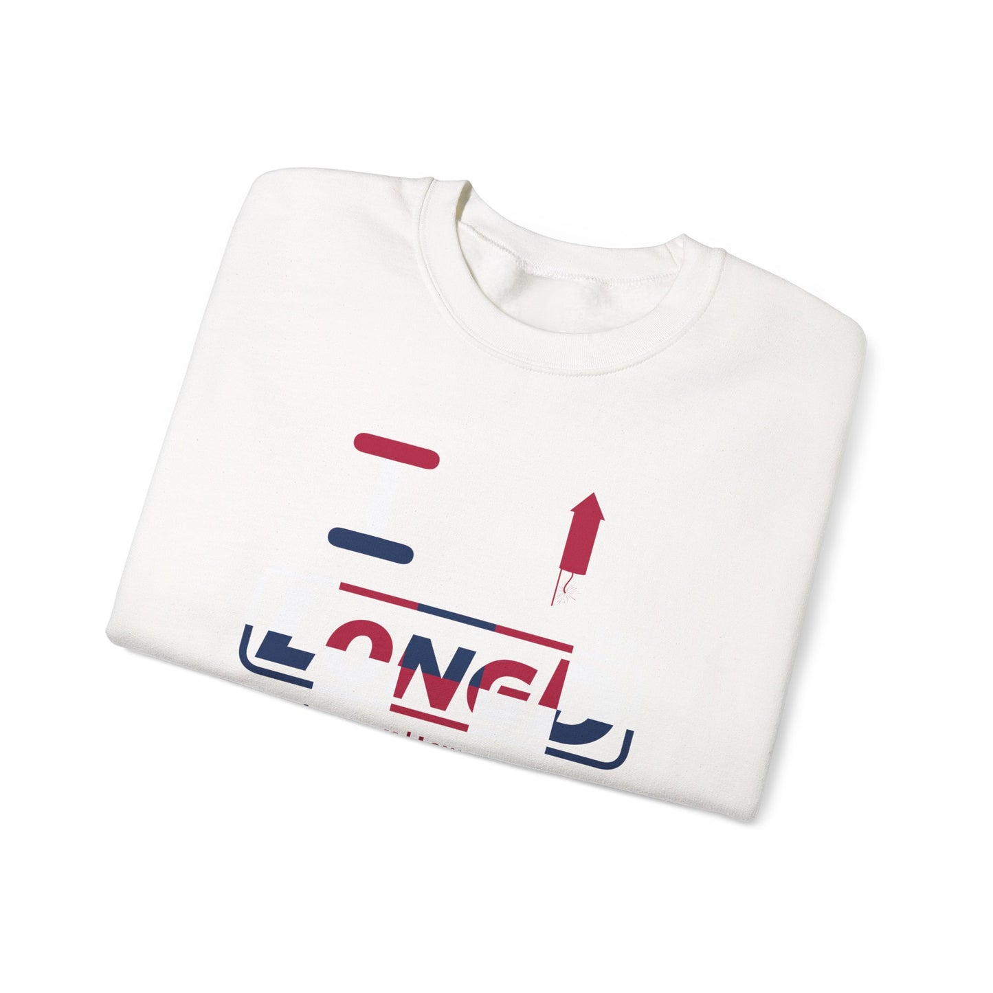 I firecracker LongD positive 2x5 tag-domain logo crewneck sweatshirt