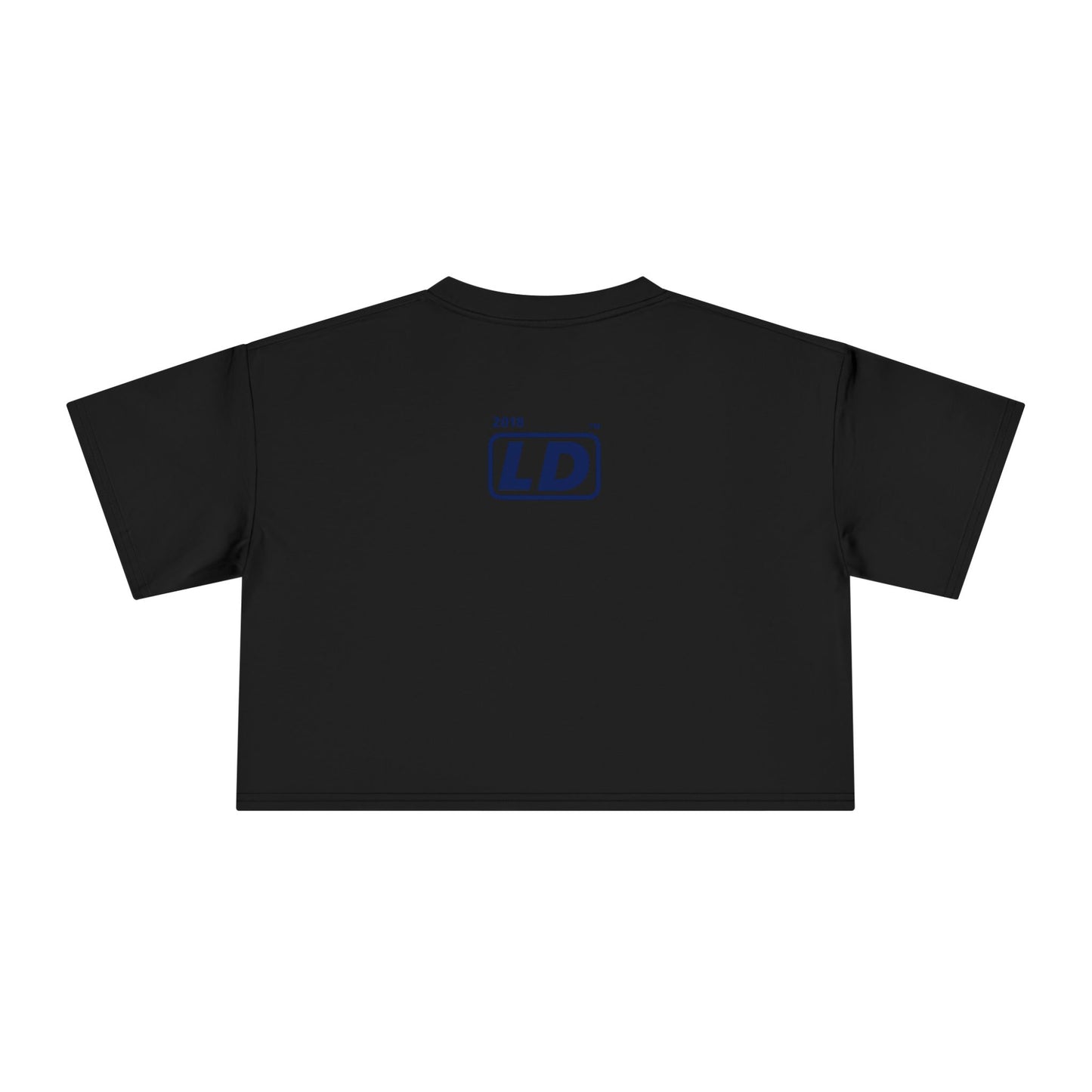 I fist LongD official front-back tag-domain logo crop tee