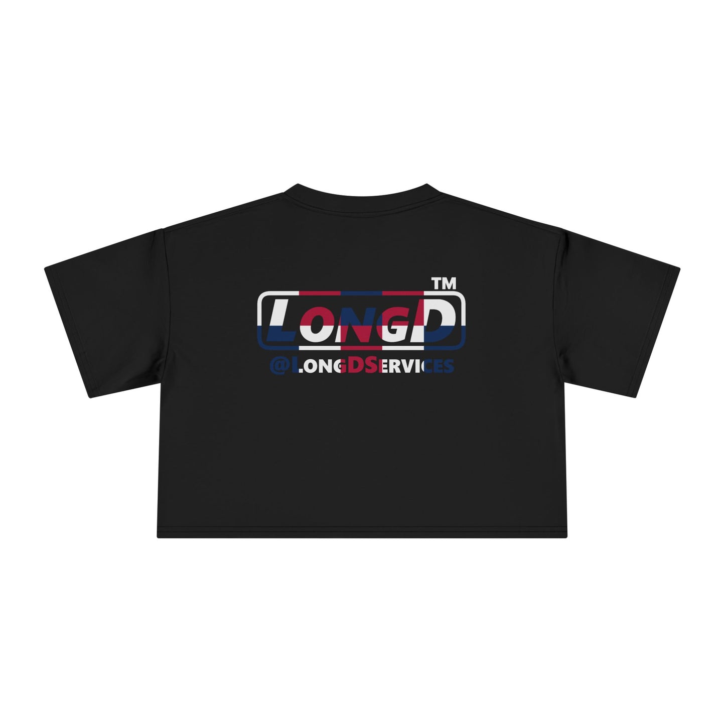 LongD positive 2x5 double-breasted front-back Hyde Park Logo Crop Tee (Patriotic colors)