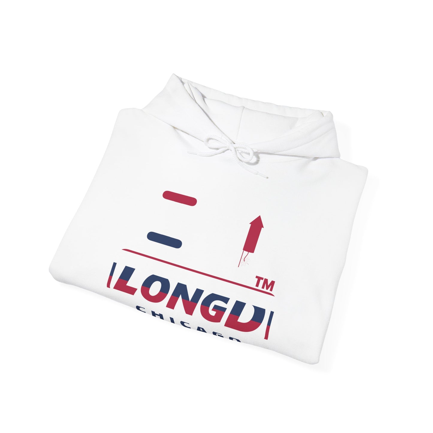 I firecracker LongD® positive horizontal 6-striped Chicago logo hoodie