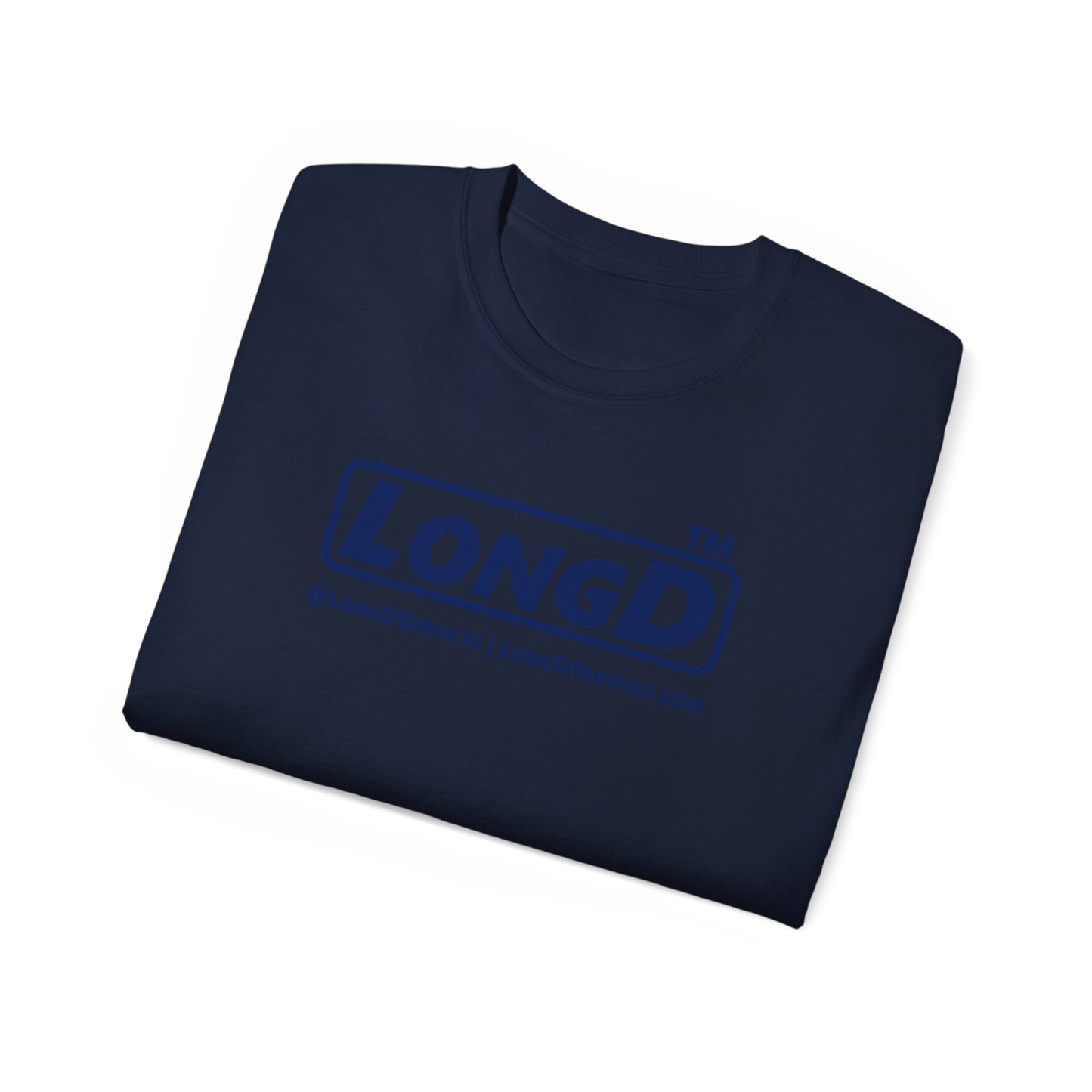 LongD Tag-domain positive official basic logo cotton tee