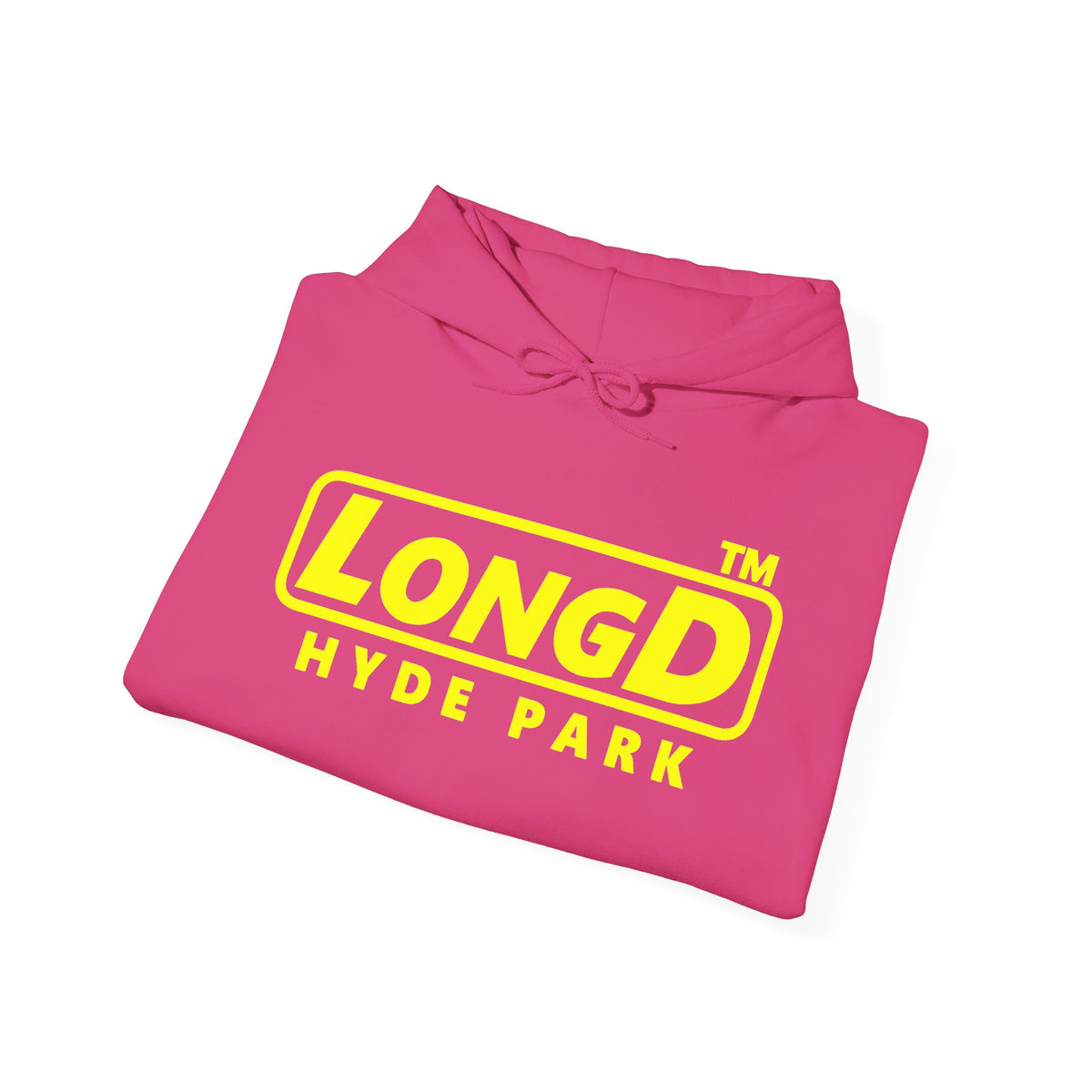 LongD Hyde Park positive alternate basic Yellow (FFFF00) logo hoodie