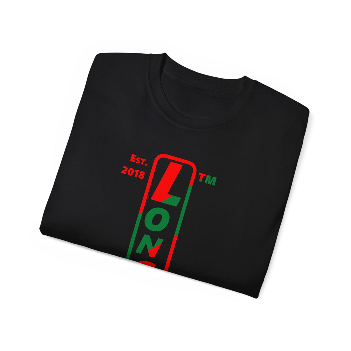 LongD Chicago positive upright pixel-weighted 4-striped logo (Xmas colors) cotton tee