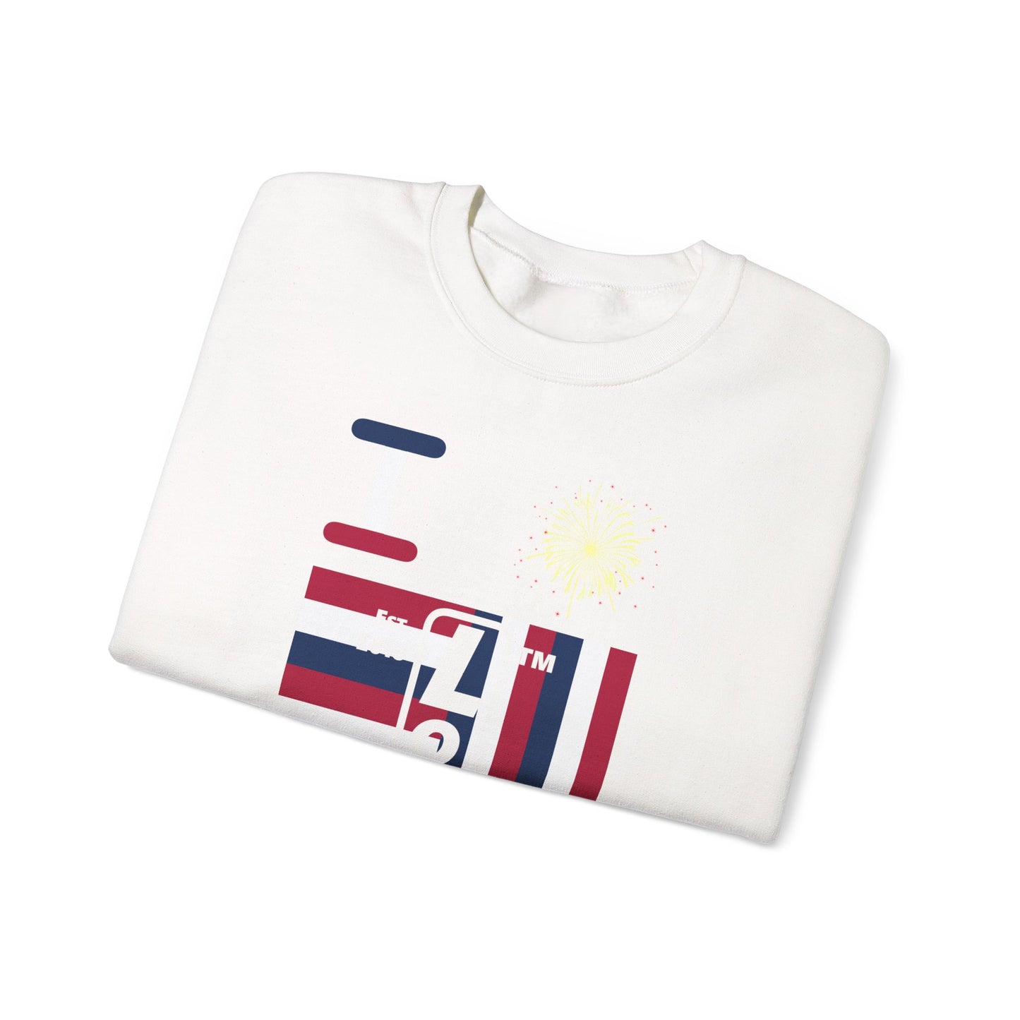 I Burst LongD negative windmill Hyde Park upright front-back logo crewneck sweatshirt