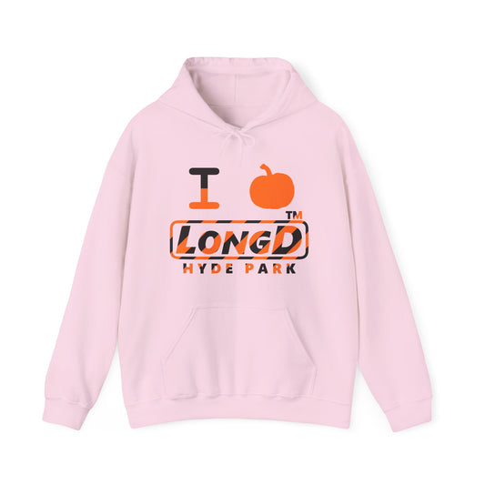 I pumpkin LongD Hyde Park positive 12-striped logo hoodie