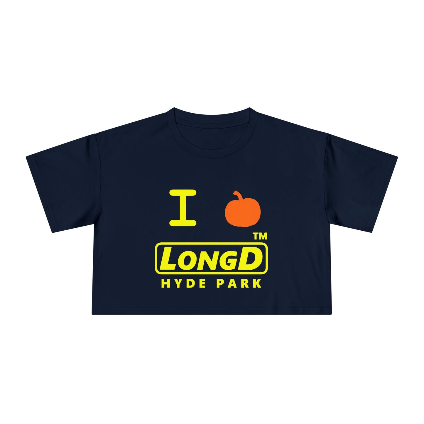 I Pumpkin LongD Logo Crop Tee yellow basic Hyde Park logo