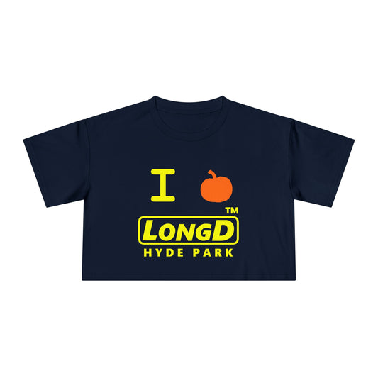 I Pumpkin LongD Logo Crop Tee yellow basic Hyde Park logo