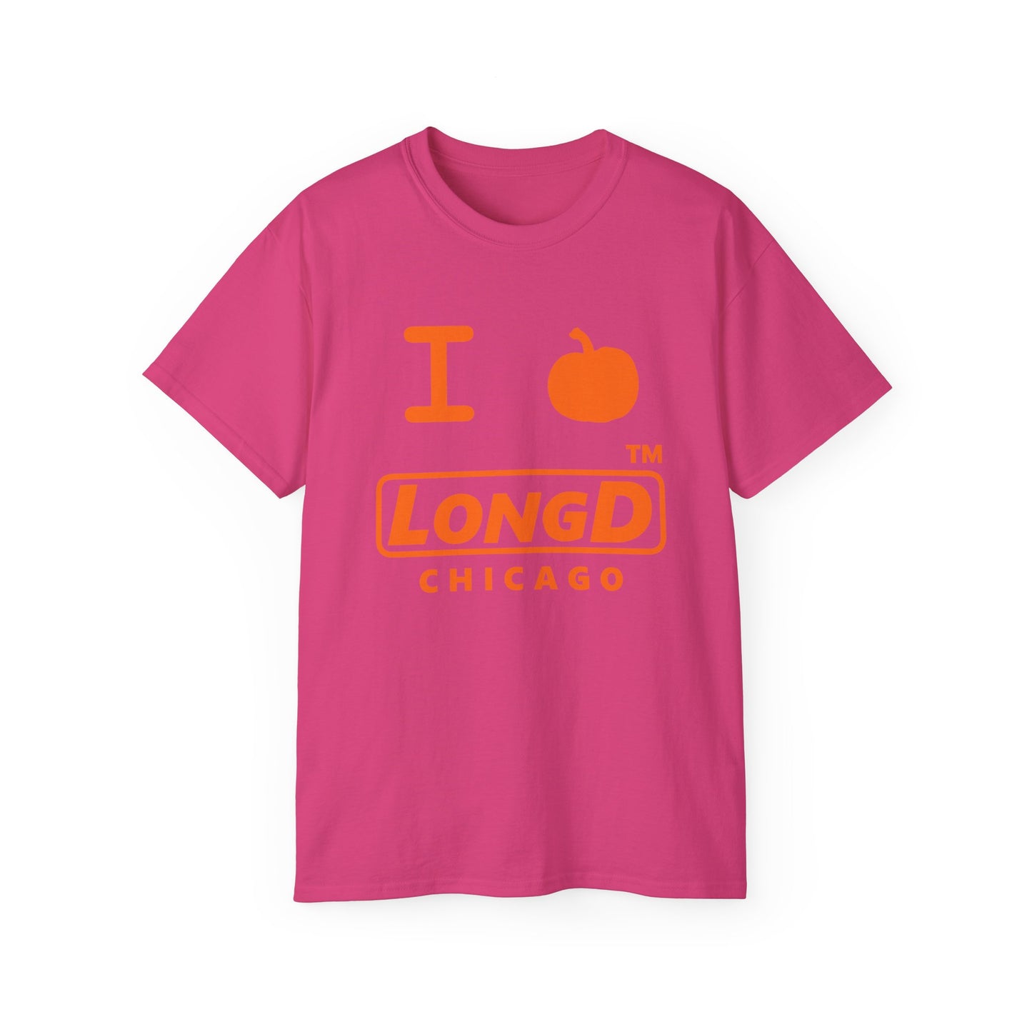 I Pumpkin LongD® Logo Cotton Tee positive orange basic Chicago logo