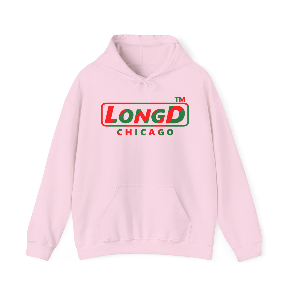 LongD Chicago positive pixel-weighted 6-striped logo (Xmas colors) hoodie