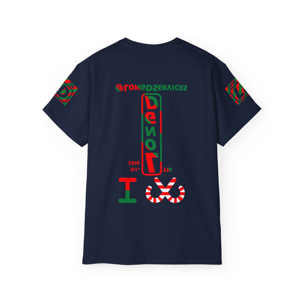 I candy cane LongD Tag positive upright pixel-weighted 4-striped 4-print logo cotton tee
