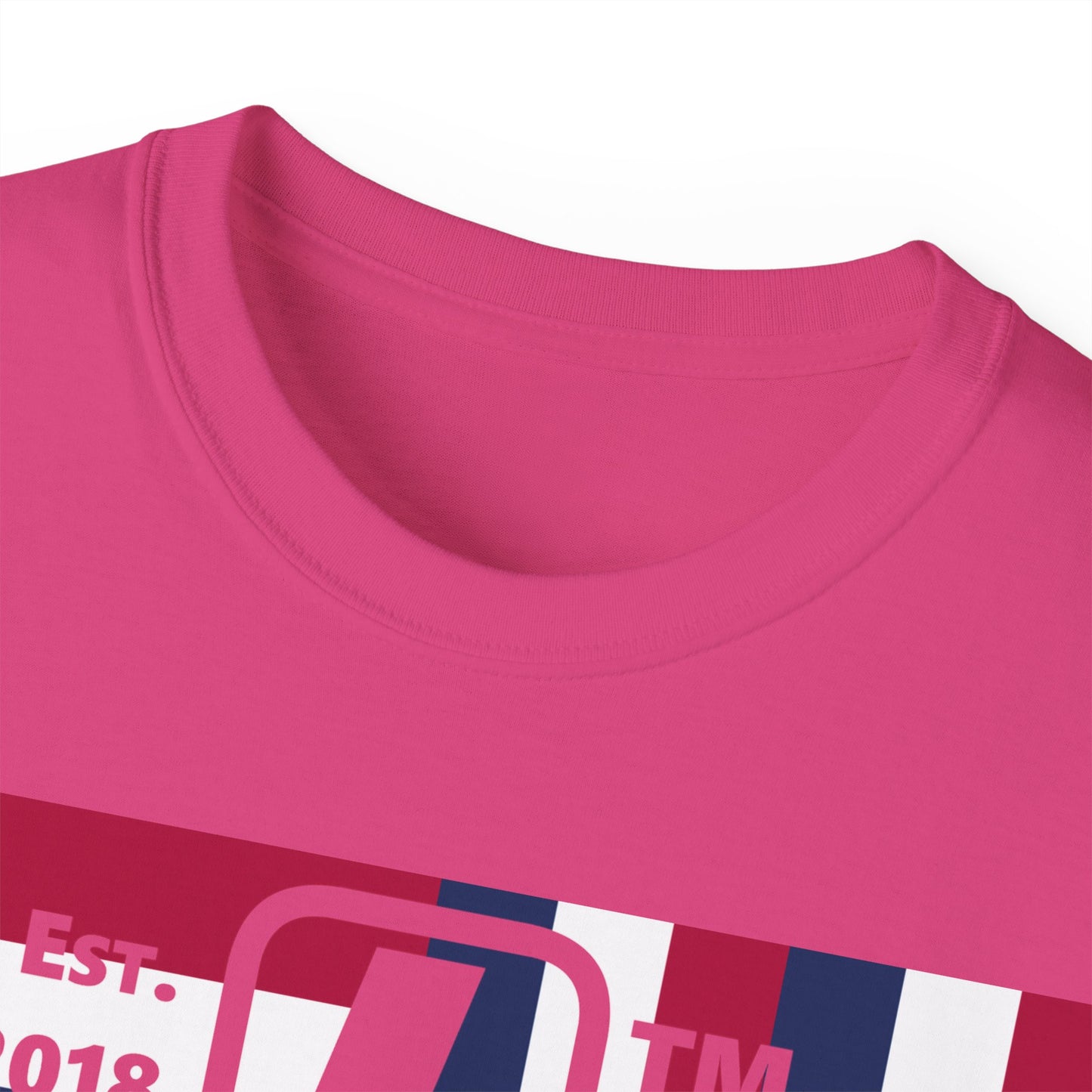 LongD cotton tee negative windmill 4-print Hyde Park upright logo (Patriotic colors)