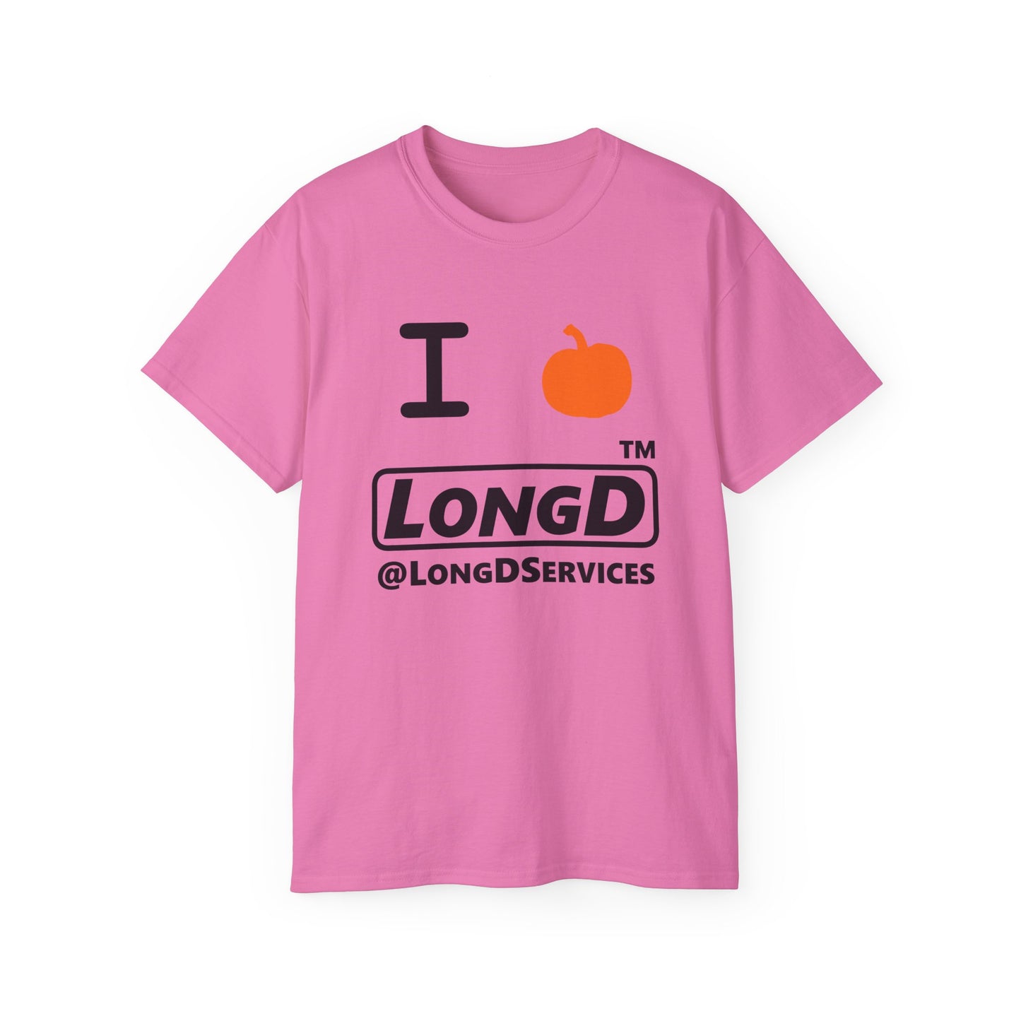 I Pumpkin LongD® Logo Cotton Tee positive black basic tag logo