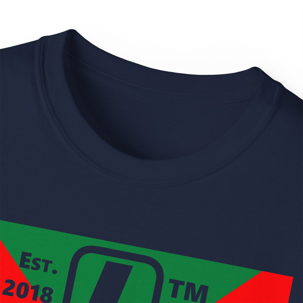 LongD Chicago negative upright argyle x logo (Xmas colors) cotton tee
