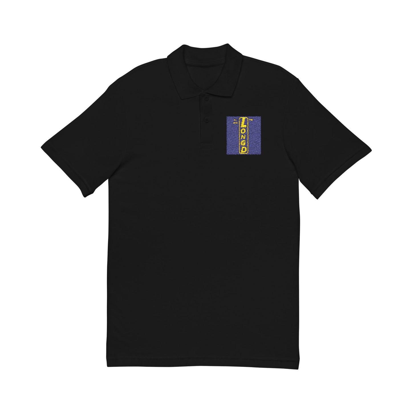 Embroidered LongD reverse official logo upright polo shirt