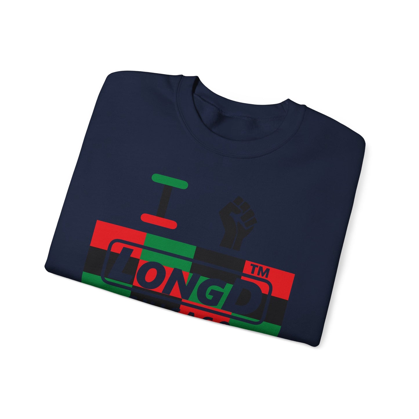 I fist LongD negative 3x4 Chicago logo crewneck sweatshirt