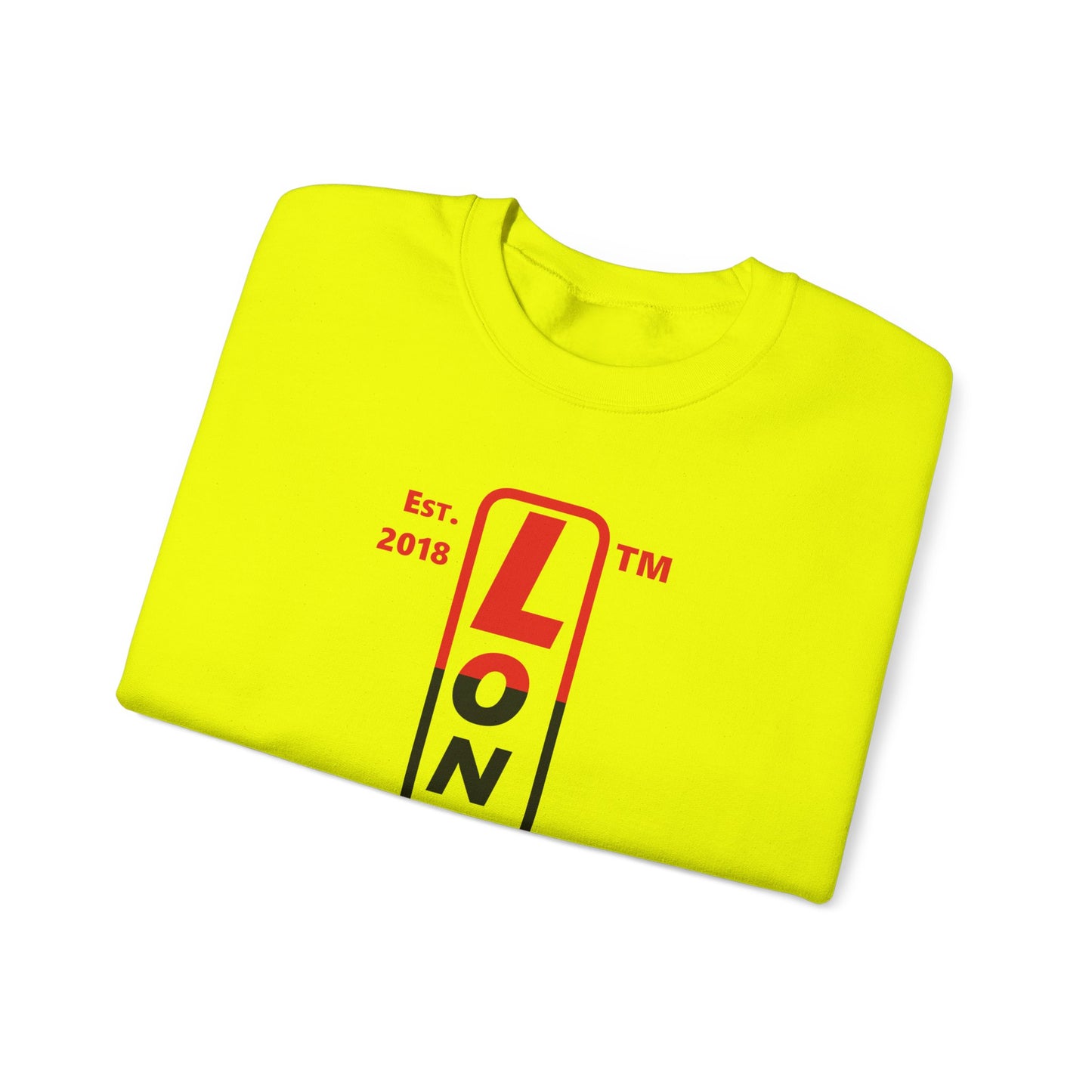 LongD positive horizontal 3-striped Hyde Park 4-print upright logo crewneck sweatshirt (Juneteenth colors)