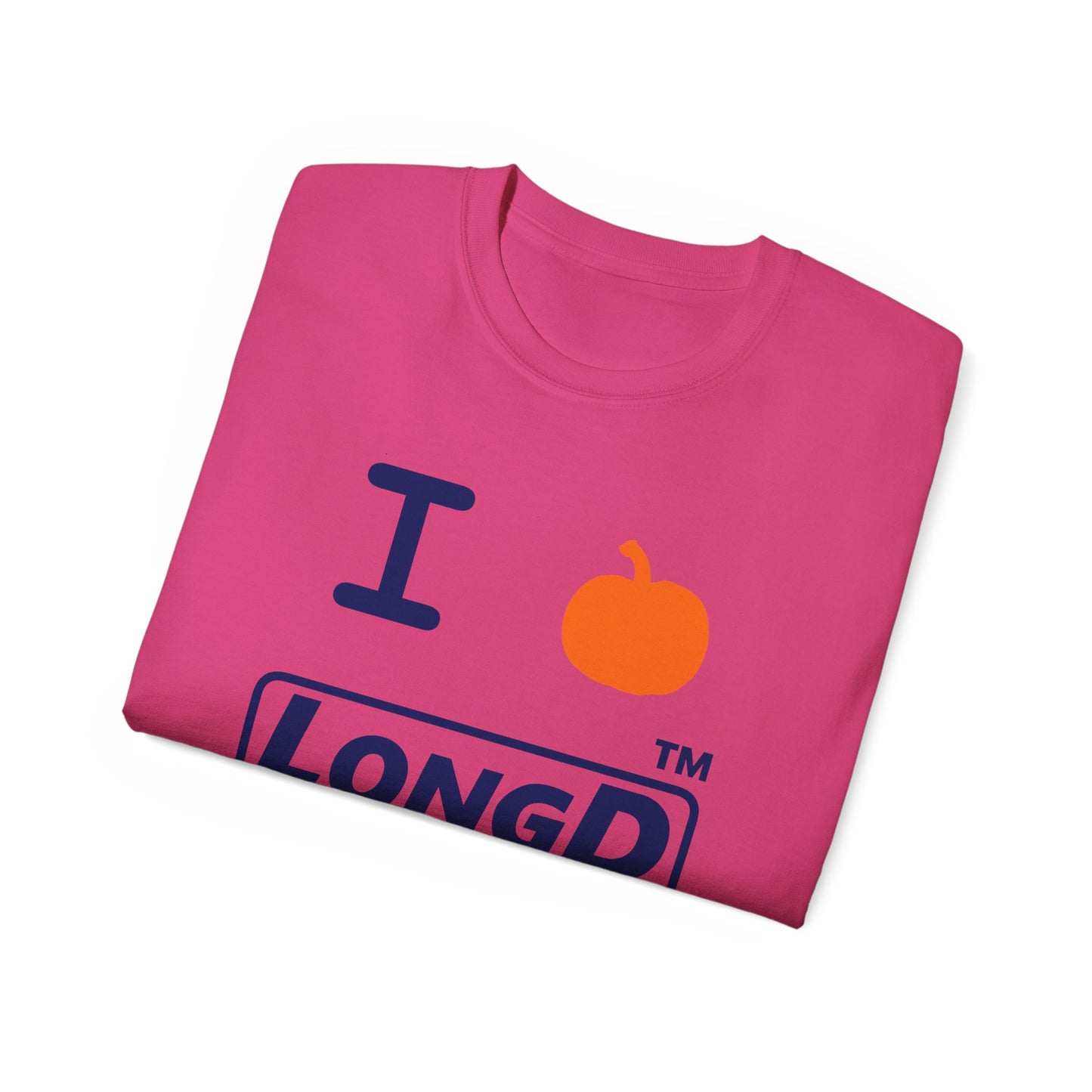 I Pumpkin LongD® Logo Cotton Tee positive blue basic Chicago logo