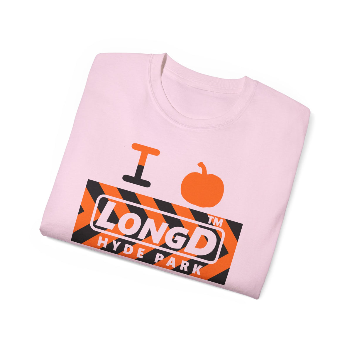 I pumpkin LongD Hyde Park negative forward chevron logo cotton tee