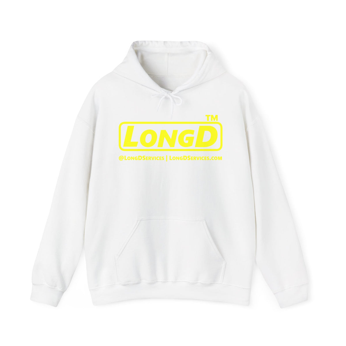 LongD Tag-domain positive alternate basic logo hoodie