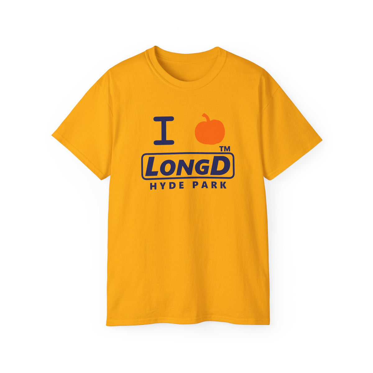 I pumpkin LongD Hyde Park positive basic Navy (002060) front-back logo cotton tee