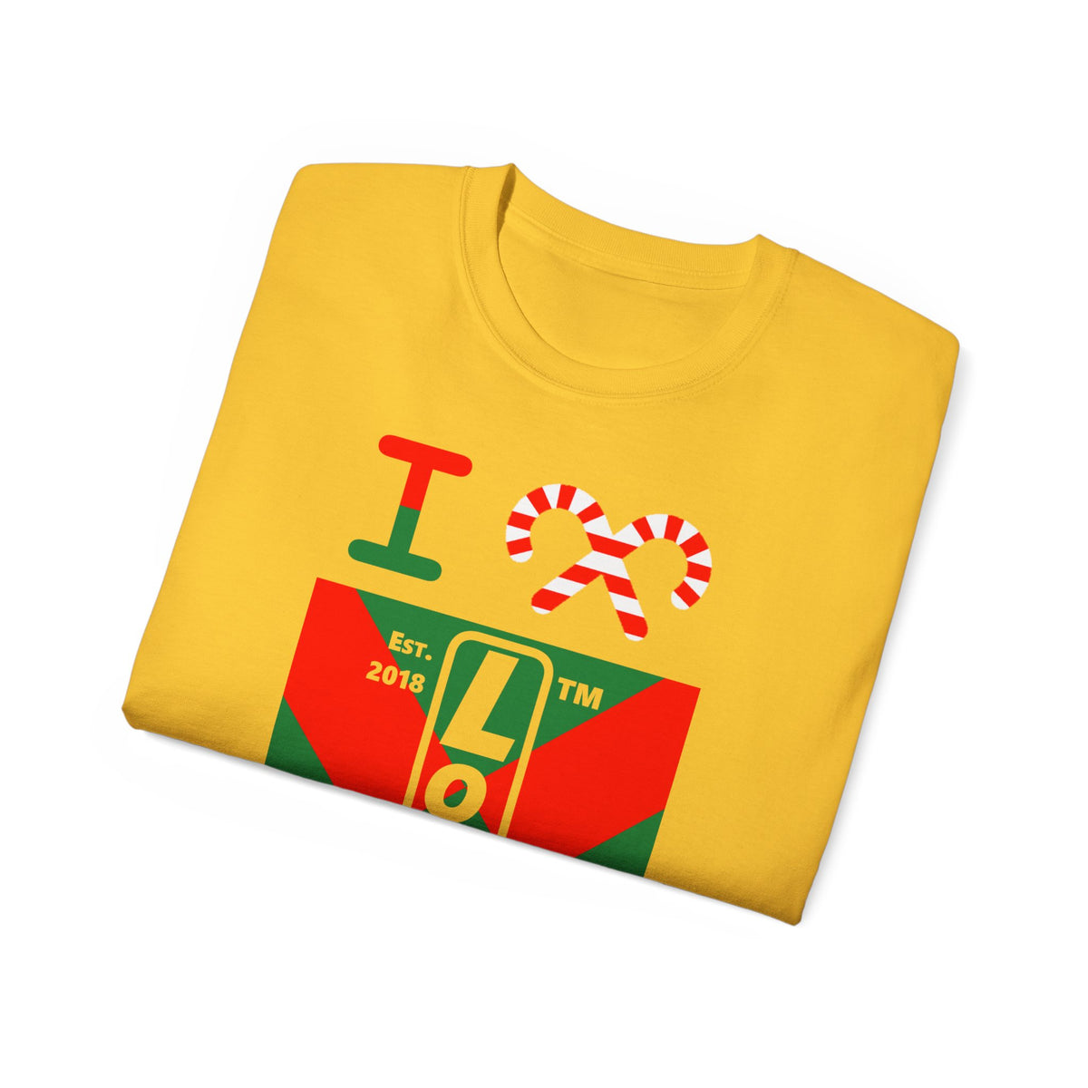 I candy cane LongD Hyde Park negative upright argyle x logo cotton tee