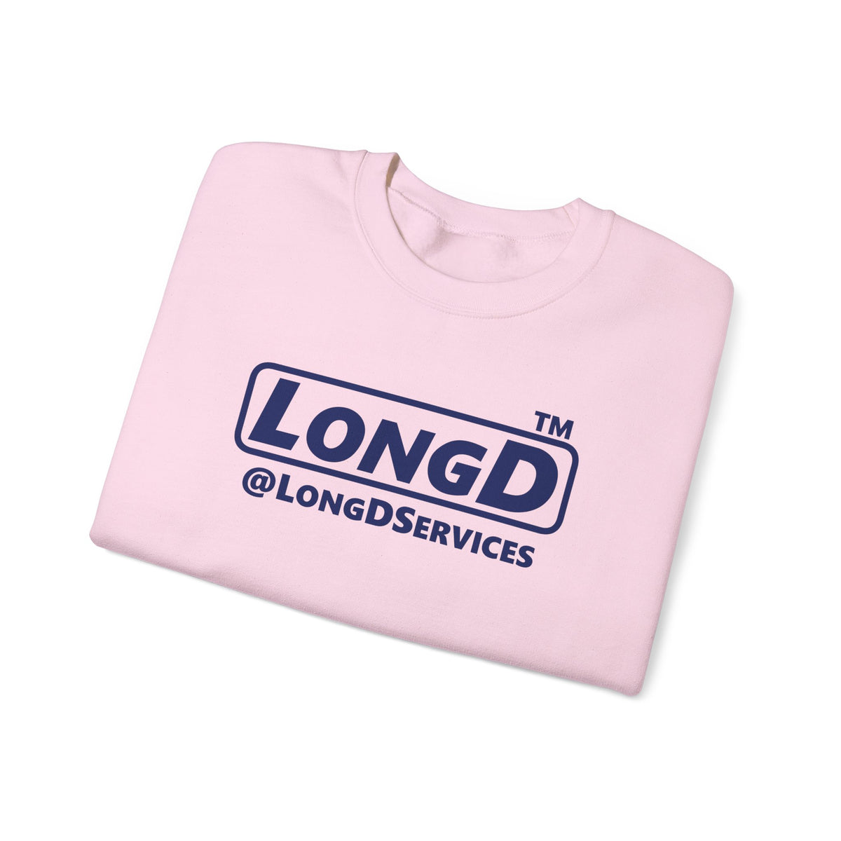 LongD Tag positive basic Navy (002060) logo crewneck sweatshirt