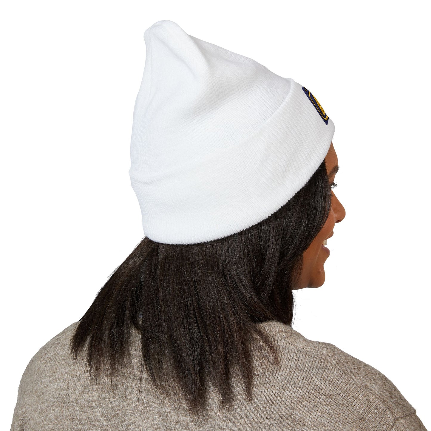 Embroidered Classic Cuffed Beanie reverse official logo initials