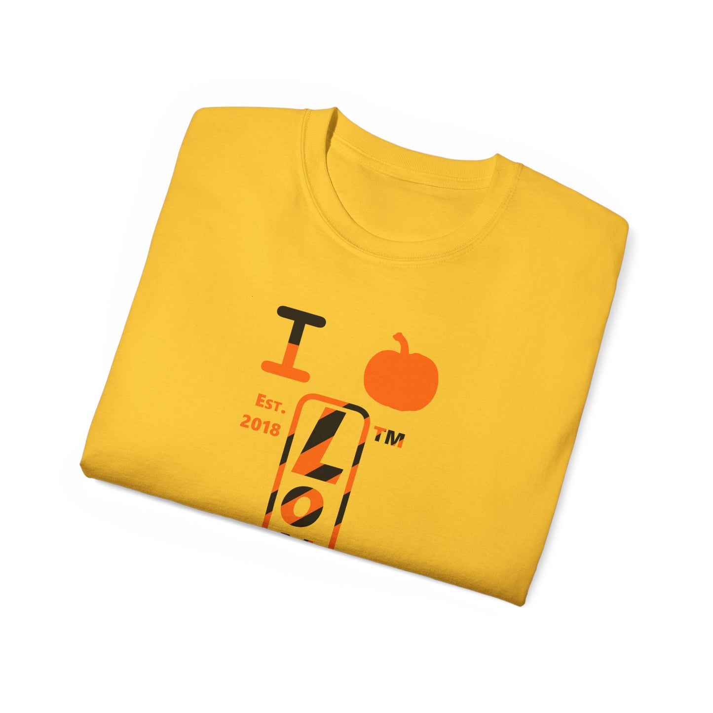 I pumpkin LongD Tag-domain positive upright pixel-weighted 12-striped front-back logo cotton tee