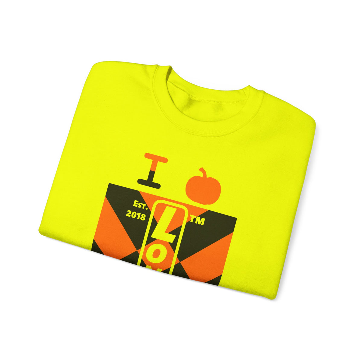 I pumpkin LongD Hyde Park negative upright mixed argyle logo crewneck sweatshirt