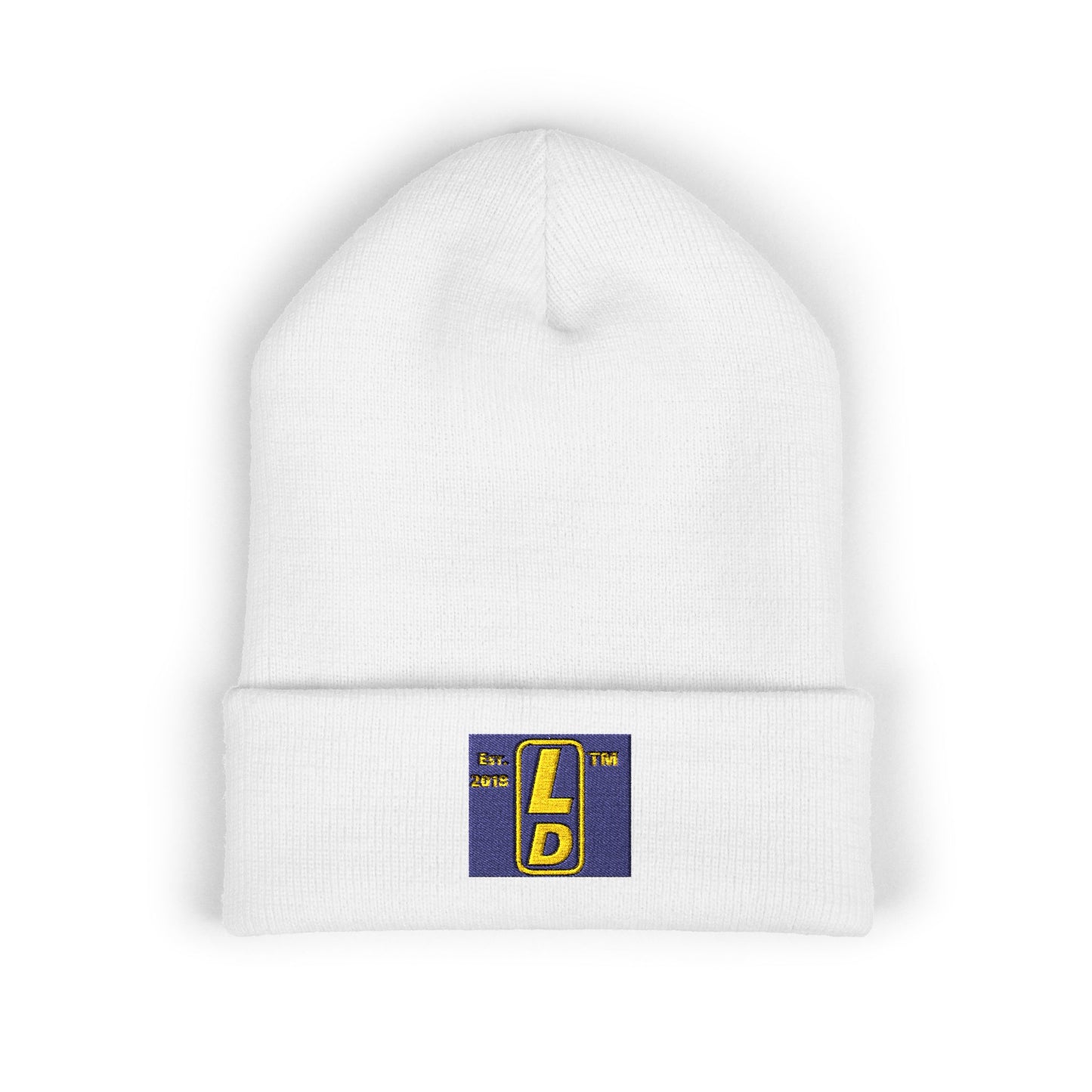 Embroidered Classic Cuffed Beanie reverse official logo upright initials