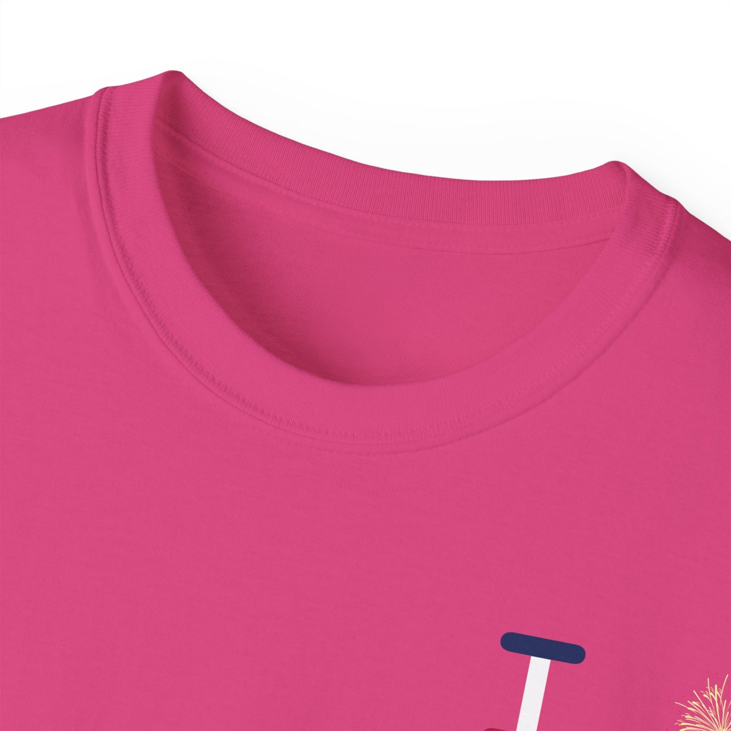 I Burst LongD cotton tee negative cropped flag single-breasted front-back Hyde Park upright logo (Patriotic colors)