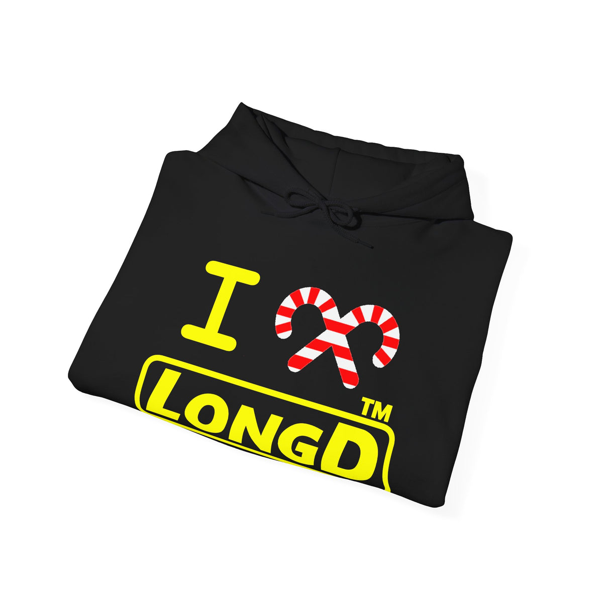I candy cane LongD Tag positive alternate basic yellow logo hoodie