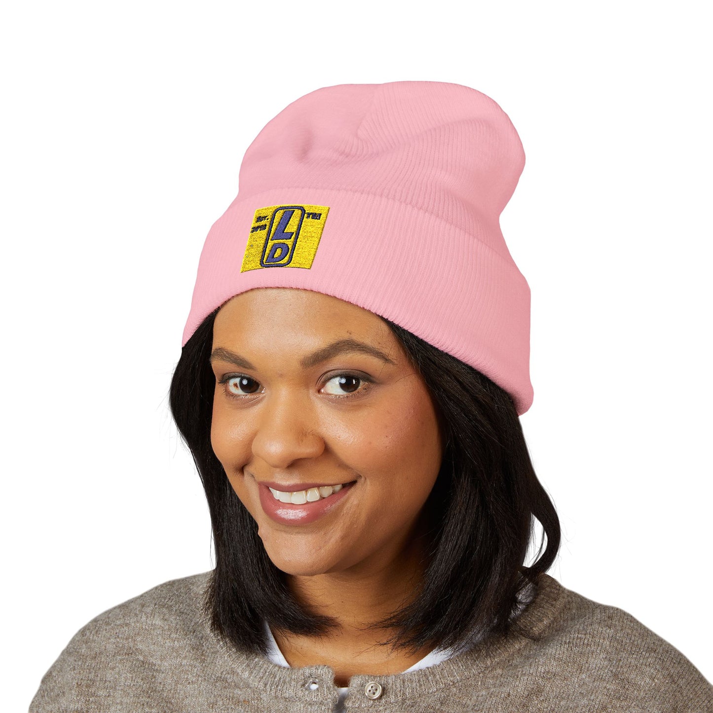 Embroidered Classic Cuffed Beanie official logo upright initials