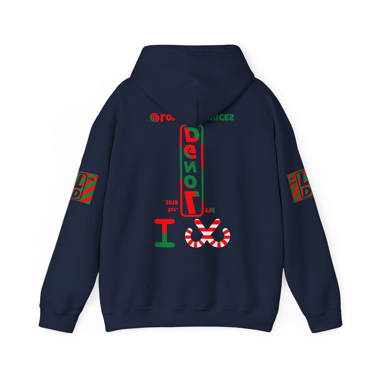 I candy cane LongD Tag positive upright pixel-weighted 4-striped 4-print logo hoodie