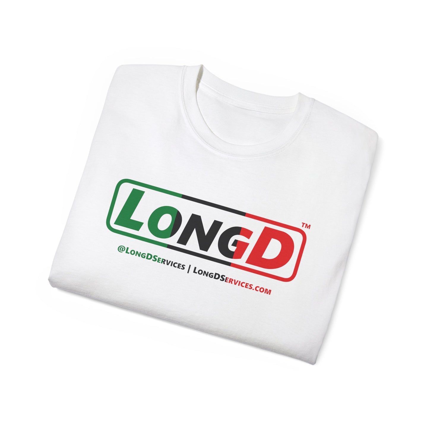 LongD® Logo Cotton Tee Juneteenth positive thirds text