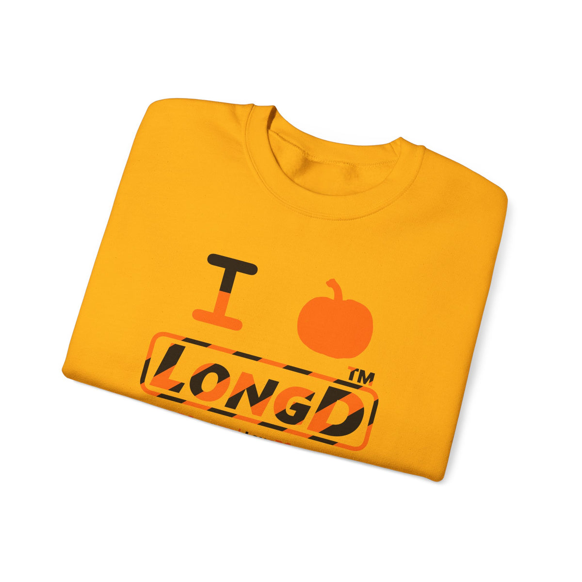 I pumpkin LongD Tag-domain positive 12-striped logo crewneck sweatshirt