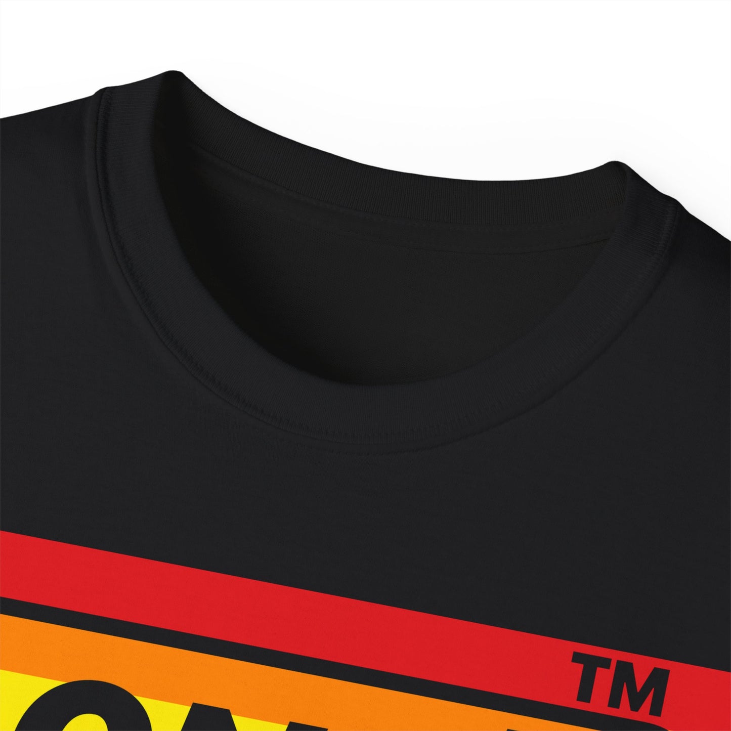 LongD negative horizontal striped Chicago logo cotton tee (Pride colors)