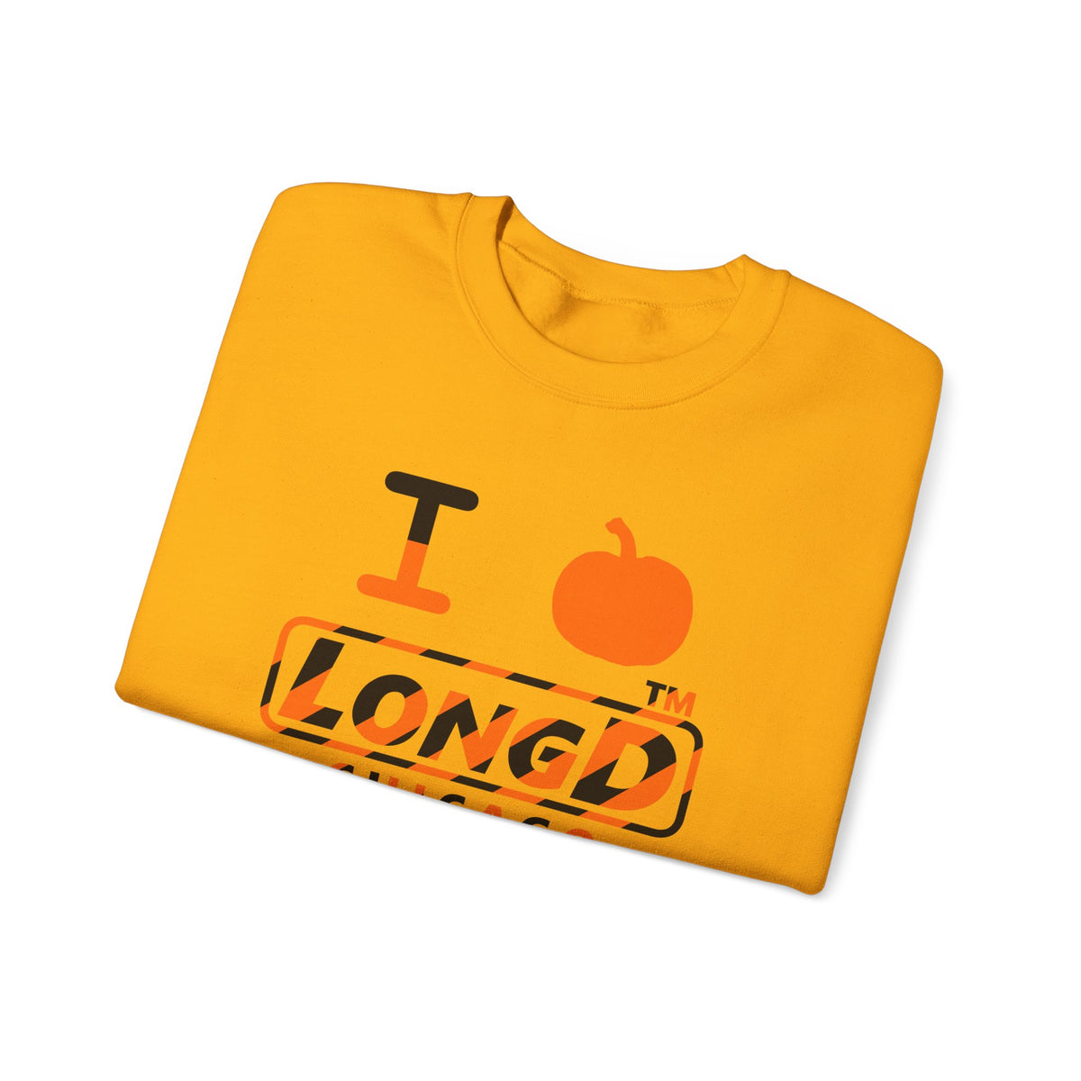 I pumpkin LongD Chicago positive 12-striped logo crewneck sweatshirt