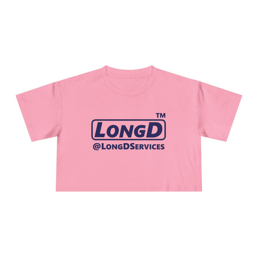 LongD Logo (tag only positive official) Women's Crop Tee